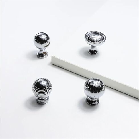Furniture Handles Solid Round Cabinet Wardrobe Dresser Drawer Cupboard Door Handle Pulls 1Pcs(8-Pearl Grey) in Kuwait