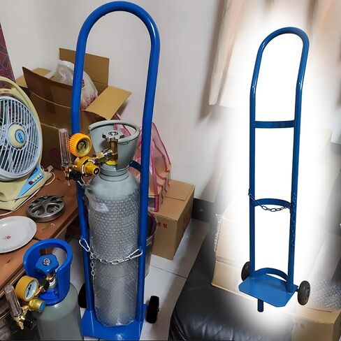 Oxygen Cylinder Rack Home Rolling Oxygen Tank Cart w/Wheels, Universal Gas Cylinder Dolly for Laboratory//Clinics, Long-Lasting Oxygen Organizer Rack, in Kuwait