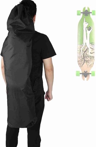 Skateboard Backpack, 120x38cm Waterproofs 600D Oxford Cloth Longboard Carrying Case Bag Accessory Longboard Carry Bag in Kuwait