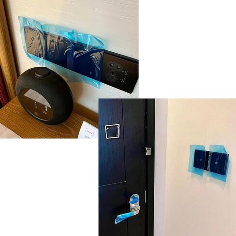 Blue Barrier Film,Travel dirt prevention Barrier Tape,Portable Travel Toilet Barrier Tape for Public Toilets Hospital Hotel，266 Sheets for Door Knob, Faucet Handle & Light SwitchBarrier Film in Kuwait