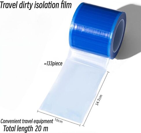 Blue Barrier Film,Travel dirt prevention Barrier Tape,Portable Travel Toilet Barrier Tape for Public Toilets Hospital Hotel，266 Sheets for Door Knob, Faucet Handle & Light SwitchBarrier Film in Kuwait