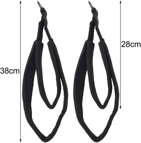 Pilates Double Loop Foot Straps with Soft for polar Fleece and Cotton Webbing for Reformer Exercises, D-Ring Attachment, Compatible with Most Pilates Beds and Equipment, 2 Pack in Kuwait