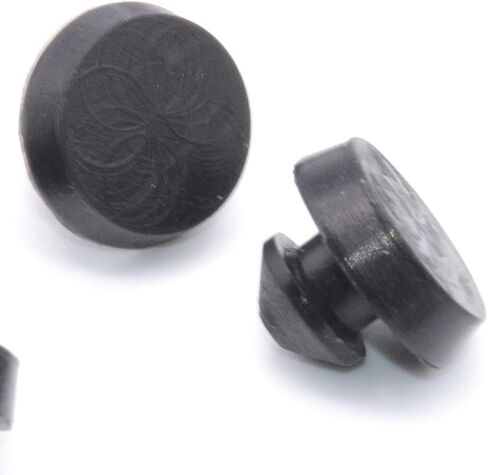 Generic 1/8"" Ridged Stem Mini Bumper 5/16"" OD x 3/32"" Thick Push in, Fits 1/16 Panels (25), Black in Kuwait