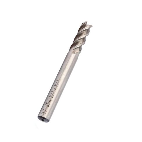 4 Flute Solid Carbide Coated End Mill Cutter for Metalworking Straight Flutes Working Cutter for Hardness Above 30 Degrees 1/4" Shank End Mills Metalworkers in Kuwait
