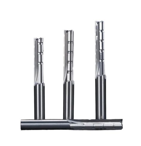 6-8mm Titanium Steel 3 Flute Straight End Mill Cutter for Woodworking, Chipboard and Carving. (8X22X8X60) in Kuwait