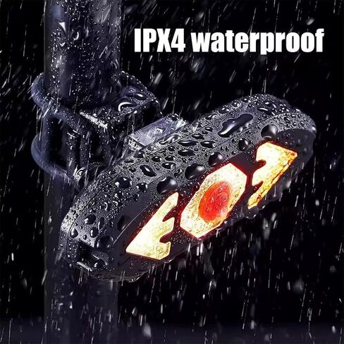 Bike Tail Light with Turn Signals, 2026 New Ultra Bright Wireless Remote Control Waterproof Bicycle Rear Light, USB Rechargeable Warning TailLight, for Biycle, E-Bike, Scooter in Kuwait