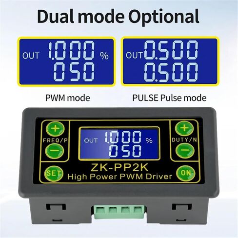 ZK-PP2K PWM Signal Generator 8A Driver Module for Motor/Lamp Dual Mode LCD PWM Pulse Frequency Duty Cycle Adjustable Module in Kuwait