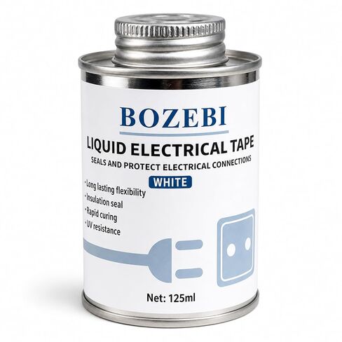 Liquid Electrical Tape 125ml, Quick Cure Waterproof Insulating Electrical Glue, Brush-Top Flexible Coating for Automotive/Home/Electrical, White in Kuwait