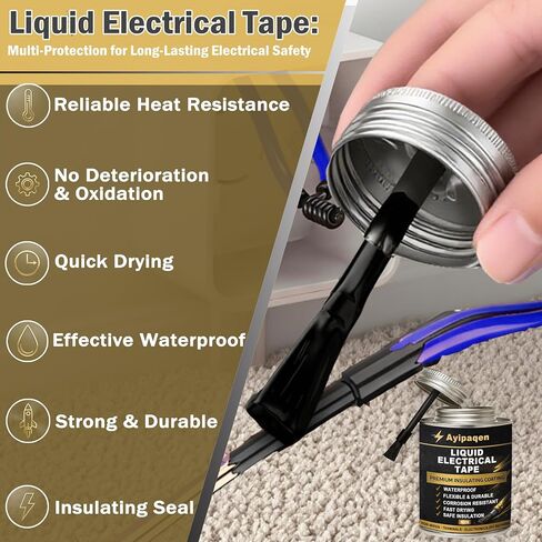 Liquid Electrical Tape Waterproof, 150ml Liquid Tape for Wire Insulation & Repair, Fast Drying Flexible Electrical Sealant, Heat Resistant Liquid Electrical Tape for Outdoor Indoor Use in Kuwait