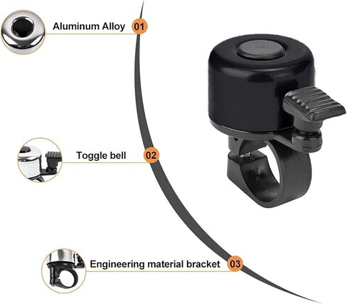 Bike Bell Mini Bicycle Bells for Ebike Conversion Kits,Loud Sound for Kids Adults Bike Horn for Road, Mountain Bike in Kuwait