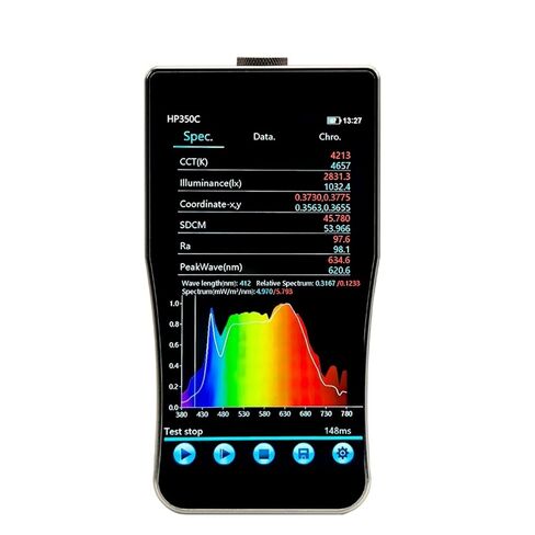 Spectrometer, HP350C Portable Light Spectrometer Handheld Optical to Test Lights Color Temperature Meter in Kuwait