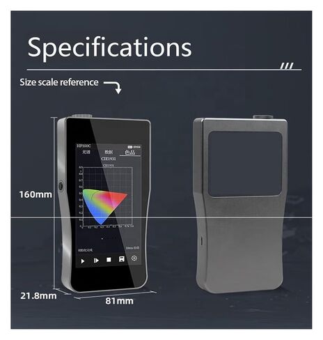 Spectrometer, HP350C Portable Light Spectrometer Handheld Optical to Test Lights Color Temperature Meter in Kuwait