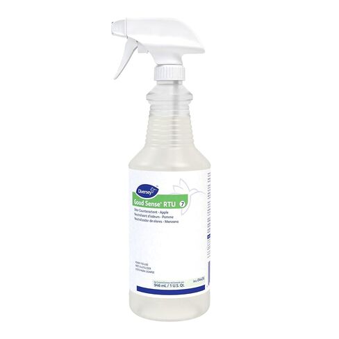 Diversey 04439. مانع الروائح الكريهة Good Sense RTU، رذاذ معطر جو جاهز للاستخدام يعمل على تحييد الروائح برائحة التفاح الأخضر، مزود ببخاخ واحد قابل لإعادة الاستخدام، 32 أونصة (عبوة من 12 قطعة) in Kuwait