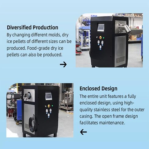 High-Yield Dry Ice Granulator, Industrial Dry Ice Pellet Making Machine for Cold Chain Logistics & Laboratory Freezing, Automatic CO₂ Pelletizer with Hydraulic System & Real-Time Pressure Monitoring in Kuwait