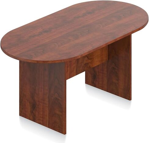 NBF Six Seat Conference Tables - 6' L Laminate Conference Room Tables - Durable Office Meeting Table - Training Tables for Brainstorming Collaboration Sessions (36" D x 71" W x 29.5" H, Mahogany) in Saudi Arabia