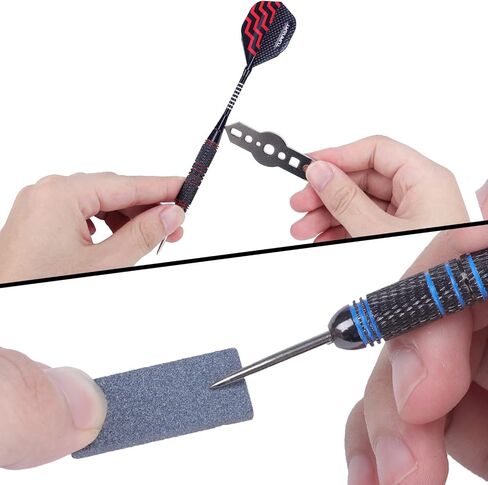 Turnart Darts Metal Tip Set - Steel Tip Darts Darts Set Professional Metal Darts Dart Board Set 12 Pcs 24 Gram 20 O-Rings Aluminum Darts Shafts 24 Extra Flights Darts Tool in Kuwait