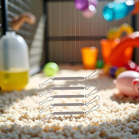 5 Springs (with 2 Clips) for Fixing Drinking Bottles for Small Animal Feeding and Watering Articles, Used Singly or in Combination to Hold Rabbit Water Dispenser in Saudi Arabia