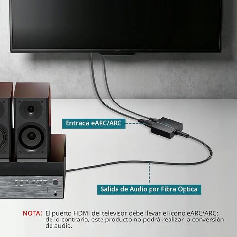 eARC/ARC إلى مستخرج صوت 3.5 مم، محول HDMI ARC مدمج مع ستيريو PCM 192 كيلو هرتز للتلفزيونات المتوافقة مع سماعات الرأس ومكبرات الصوت ومكبرات الصوت، ويدعم إخراج الاستريو، والتحكم في مستوى الصوت عن بعد CEC in Kuwait