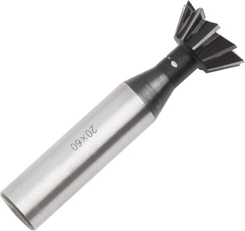 6 Flutes Dovetail Milling Cutter 60 Degree HSS Metalworking Cutting Tool 20mm Diameter for Stainless Steel Carbon Steel Cast Iron Alloy Die and Tool Steel in Saudi Arabia
