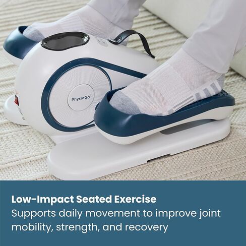 دراجة تمرينات Nobol PhysioGo2® تحت المكتب بيضاوية الشكل ثنائية الاتجاه للبالغين النشطين وكبار السن مع وضع آلي ومرفق حزام تمرين الذراع وشاشة LED مترية in Kuwait