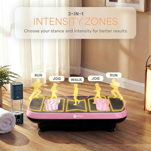 لوحة الاهتزاز Lifepro VibraRed مع العلاج بالضوء الأحمر - 50 مصباح LED للضوء الأحمر، 99 سرعة ونطاق مقاومة منصة اهتزازية - لوحة اهتزاز متأرجحة للتصريف اللمفاوي in Kuwait