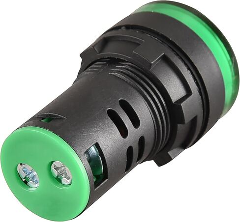 Heschen 22 مم مؤشر LED ضوء الطيار AD16-22D/S 24VDC 20mA لون الضوء الأخضر 5 عبوات in Kuwait