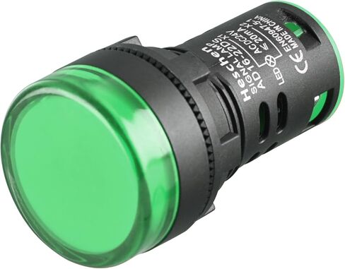 Heschen 22 مم مؤشر LED ضوء الطيار AD16-22D/S 24VDC 20mA لون الضوء الأخضر 5 عبوات in Kuwait