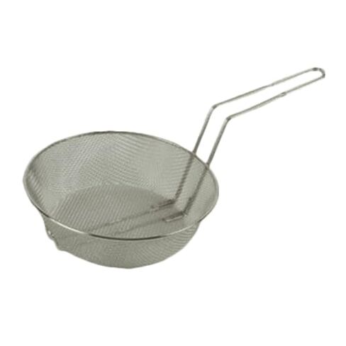 A-to-Z Supply SLCB010C Culinary Basket, 10" Dia. x 3" deep, coarse mesh, Round, Welded Handle, Heavy Nickel Plated in Kuwait