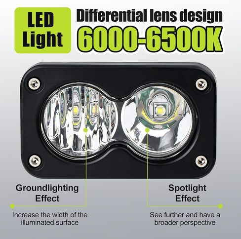 مجموعة مصابيح أمامية عالمية ذات 3 دبابيس لدراجة Ridstar Q20 Ebike، 20W 6000-6500K إضاءة LED فائقة السطوع، متوافقة مع الدراجات الكهربائية والدراجات النارية ATV، التوصيل والتشغيل 12V-60V مقاومة للماء باللون الأبيض in Kuwait