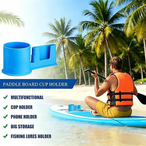 Paddle Board Cup Holder Universal Paddle Board Accessories Blue | sup cup holder，sup accessories for paddle board，paddle board drink holder in Kuwait