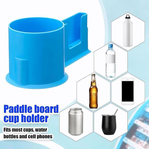 Paddle Board Cup Holder Universal Paddle Board Accessories Blue | sup cup holder，sup accessories for paddle board，paddle board drink holder in Kuwait