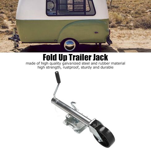 Duty Fold Up Trailer 1200lbs Tongue for RV Trailers with 6in Wheel Trailer with Wheel,Galvanized Steel,Duty Tongue, for Yachts,580mm in Kuwait