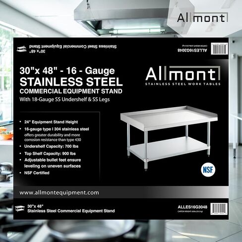 16 Gauge All Stainless Steel 30 x 48" Equipment Stand in Kuwait
