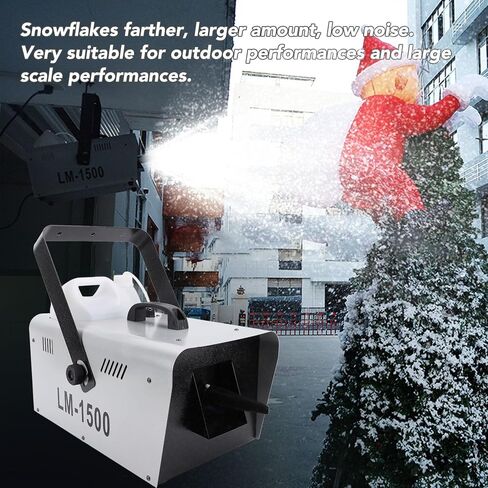 Cuifati 1500W Snow Machine, High Performance Motor with LED Lights and Remote Control, for Christmas Party Wedding Indoor Outdoor Stage Photography (US Plug) in Kuwait