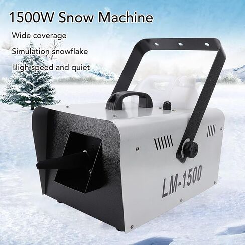 Cuifati 1500W Snow Machine, High Performance Motor with LED Lights and Remote Control, for Christmas Party Wedding Indoor Outdoor Stage Photography (US Plug) in Kuwait