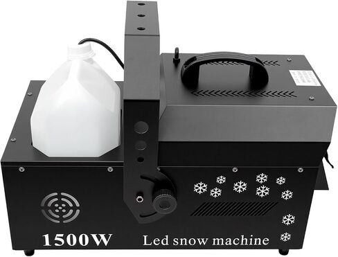 3-In-1 LED Snowflake Machine With RGB Lights, Remote Control DMX Snow Machine 1500W, LED Snow Maker Machine With Wireless Timer For Stage DJ Party Wedding Christmas Indoor Outdoor in Kuwait