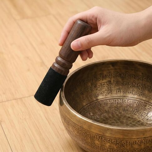 Tibetan Singing Bowl Mallet, Leather Wrapped, Wood Meditation Mallet Sound Bowl Stick for Meditation Yoga Relaxation Gifts in Kuwait