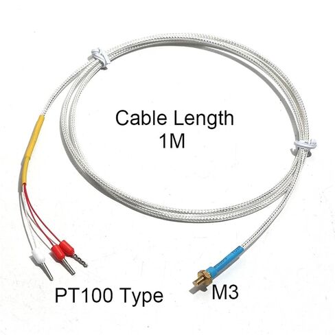 K/PT100 نوع M3 M4 النحاس المسمار الحرارية استشعار درجة الحرارة مع 0.5M-5M كابل PTFE 200 ℃ 1 قطعة (PT100 M3 1m) in Kuwait
