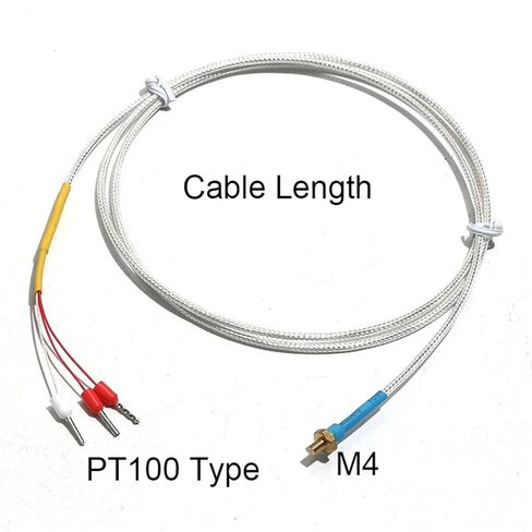 K/PT100 نوع M3 M4 النحاس المسمار الحرارية استشعار درجة الحرارة مع 0.5M-5M كابل PTFE 200 ℃ 1 قطعة (PT100 M3 1m) in Kuwait