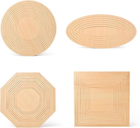 38PCS Pottery Slab Building Cutting Guides, Precision Pottery Shaping Tools, Pottery Molds, Wooden Pottery Tools, Includes Octagon, Circle, Oval, and Heart Shapes (38) in Saudi Arabia