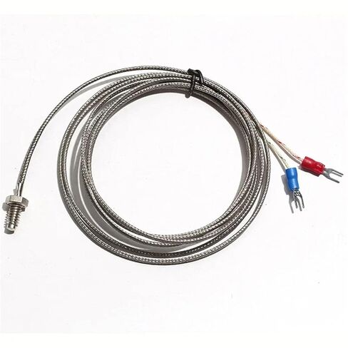 M6 * 1.25 K/E/J نوع مسمار ملولب الحرارية المقاومة الحرارية 1-5 متر 0-800 درجة مئوية استشعار درجة الحرارة 1 قطعة (5 متر TPYE K M6x1.25) in Kuwait