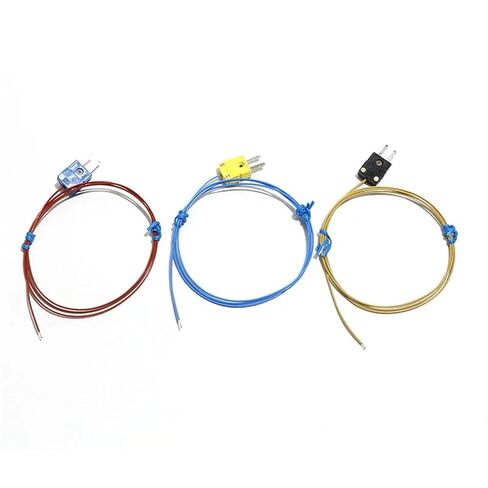 K/J/T-Type مستشعر درجة الحرارة الحراري المكشوف طرف اللحام المشترك 0.5M/1M/1.5M/2M/3.0M/4M/5M خيارات الطول مع المقابس 1 قطعة (K نوع 5M) in Kuwait