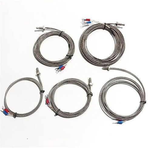 M6 * 1.25 K/E/J نوع مسمار ملولب الحرارية المقاومة الحرارية 1-5 متر 0-800 درجة مئوية استشعار درجة الحرارة 1 قطعة (5 متر TPYE K M6x1.25) in Kuwait