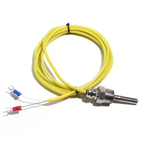 K-Type Temperature Sensor 2M Stainless Steel Thread Probe M12*1.5mm/M20*1.5mm Thermocouple Silica 1Pcs(M20x1.5 probe5x30mm) in Kuwait