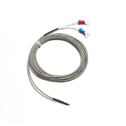 K/E Exposed Thermocouple Simple Dew Point Probe Temperature Sensor Glass Fiber Insulated Shielded Wire 1M-5M 0-500℃ 1Pcs(E Type 4M) in Saudi Arabia