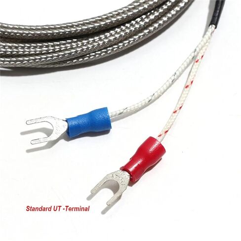 K/E Exposed Thermocouple Simple Dew Point Probe Temperature Sensor Glass Fiber Insulated Shielded Wire 1M-5M 0-500℃ 1Pcs(E Type 4M) in Saudi Arabia