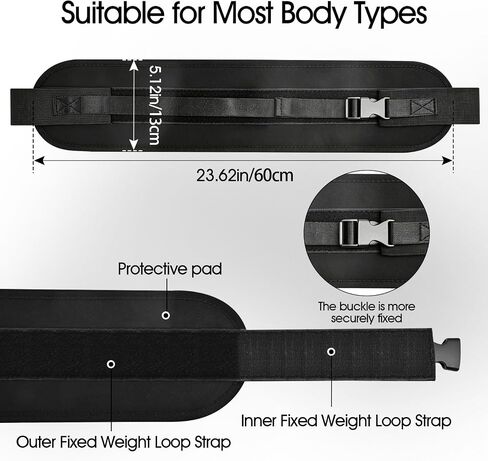 Hip Thrust Belt for Dumbbells & Weights, Non-slip Booty Belt with Padding for Enhanced Comfort, Secure Locking, Adjustable Length for Squats, Glute Bridges, And Home Gym Workouts in Kuwait