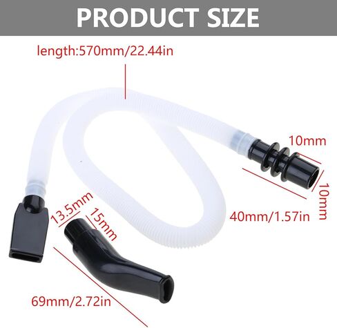 Melodica Instrument Blow Piano Mouth Piano, 57cm Long Flexible Tube and Mouthpiece Replacement Part for Mouthpiece Kits in Kuwait