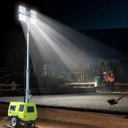 Rugged Mobile Hydraulic Light Tower Hydraulic Telescopic Light Tower for Mining and Industrial Sites High Stability Trailer Mounted System for Construction Crews in Kuwait