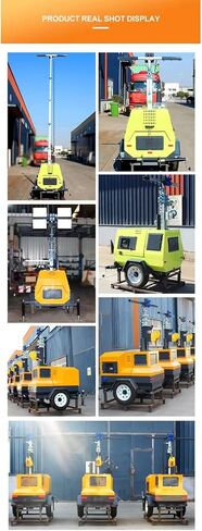 Rugged Mobile Hydraulic Light Tower Hydraulic Telescopic Light Tower for Mining and Industrial Sites High Stability Trailer Mounted System for Construction Crews in Kuwait